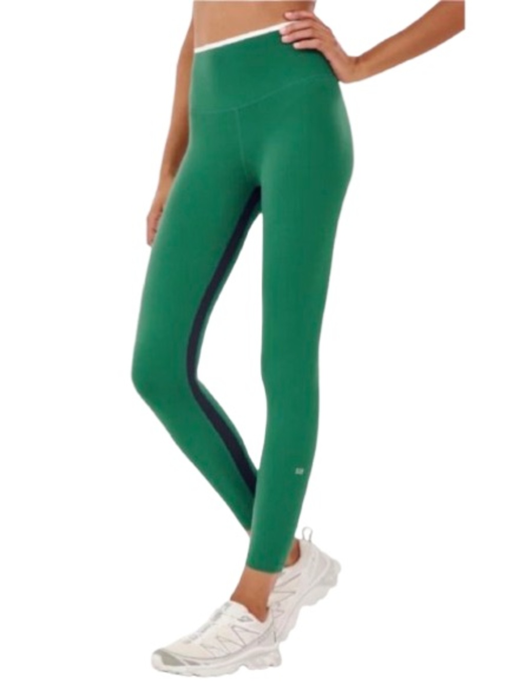 Splits59 LA Seafoam Green Leggings with Black Inner Stripe Size S